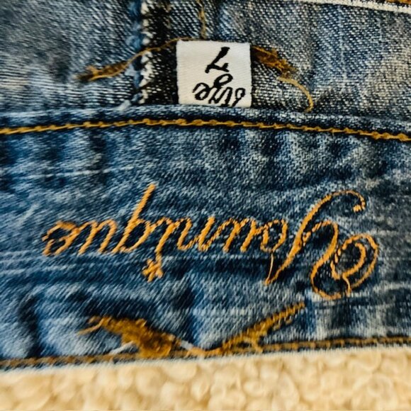 VTG Younique camo denim skirt size 7 women - Picture 2 of 3